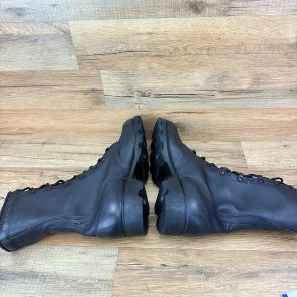 RO SEARCH Military Army Size 7.5R Combat Boots Men Black Leather Vintage