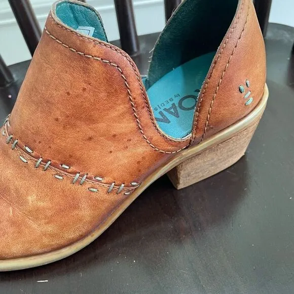 Roan Bed Stu Gaze Oats Pecan Western Ankle Boots 6.5