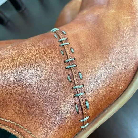 Roan Bed Stu Gaze Oats Pecan Western Ankle Boots 6.5