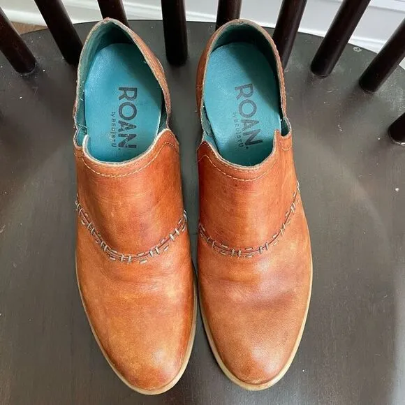 Roan Bed Stu Gaze Oats Pecan Western Ankle Boots 6.5