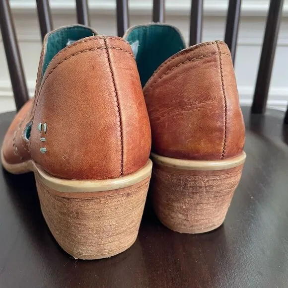 Roan Bed Stu Gaze Oats Pecan Western Ankle Boots 6.5