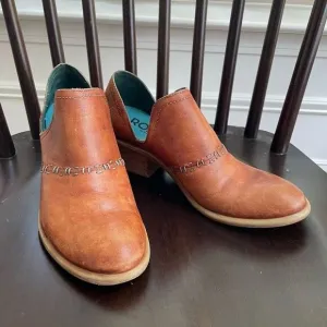 Roan Bed Stu Gaze Oats Pecan Western Ankle Boots 6.5