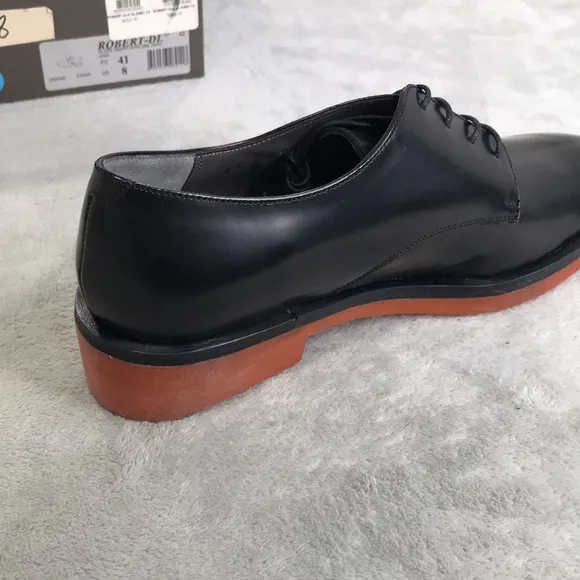 Robert Clergerie Men's Glazed Leather Lace up Dress Shoes Size 8