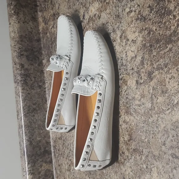 Robert Zur Twisted Galaxy White Bone Women's Loafer Shoes Size 8 AA