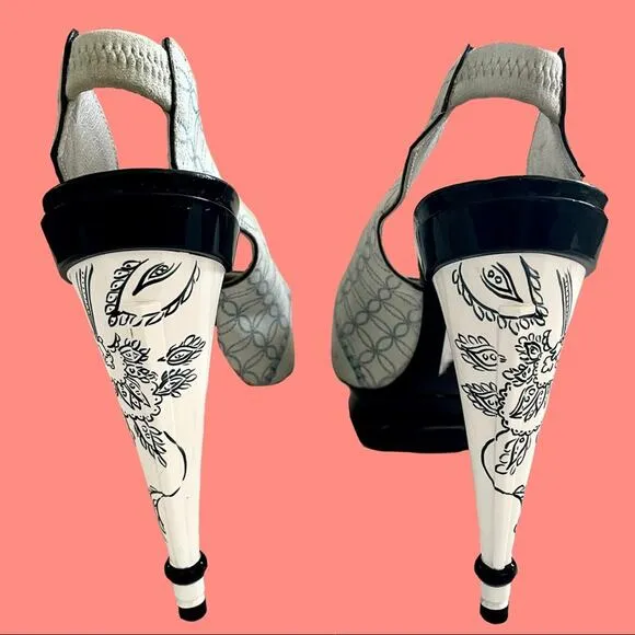 Roberto Cavalli Platform Slingback Runway Shoes