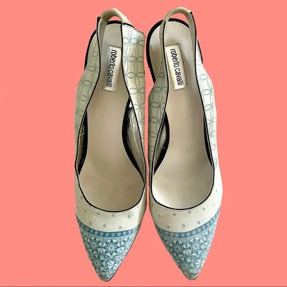Roberto Cavalli Platform Slingback Runway Shoes
