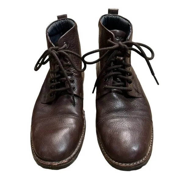 Rockport Mens Shoes Size 8 Brown Leather Lace Up Booties Adiprene by Adidas Sole