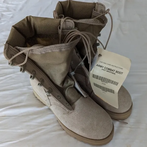 Rocky Army Combat Boots Hot Weather Vibram Sole