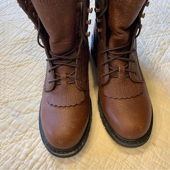 Rocky Mens 8.5 Brown Leather Lace Up Boots 9” Ride Comfort