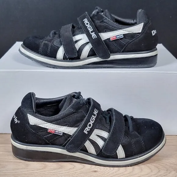 Rogue Do Win Weightlifting Shoes Mens Size 6.5 Black White Classic Olympic Suede