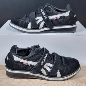 Rogue Do Win Weightlifting Shoes Mens Size 6.5 Black White Classic Olympic Suede