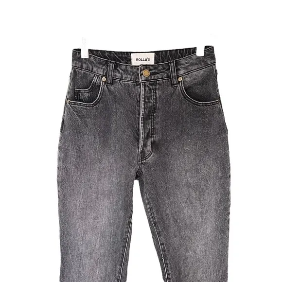 Rolla’s - Classic Straight High Rise Jeans Comfort 80’s Black Sz 25