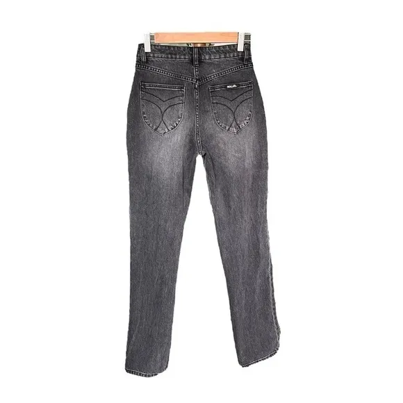 Rolla’s - Classic Straight High Rise Jeans Comfort 80’s Black Sz 25