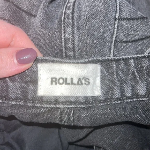 Rolla’s - Classic Straight High Rise Jeans Comfort 80’s Black Sz 25