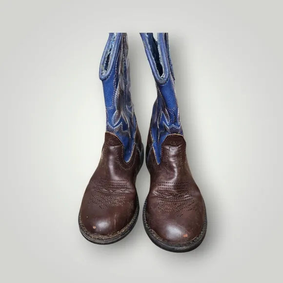 Roper Kids Blue and Brown Cowboy Boots toddler 9