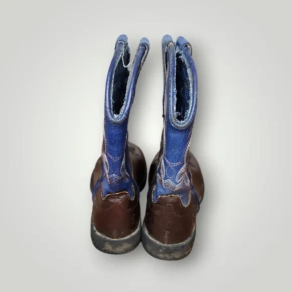 Roper Kids Blue and Brown Cowboy Boots toddler 9