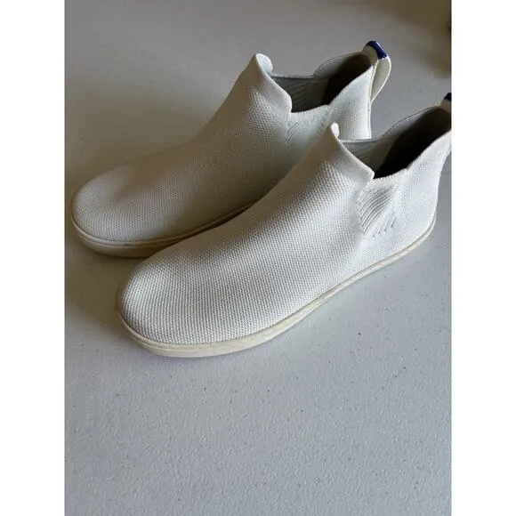 Rothy's Ankle Boots Shoes 7 Womens The Chelsea White Pull On