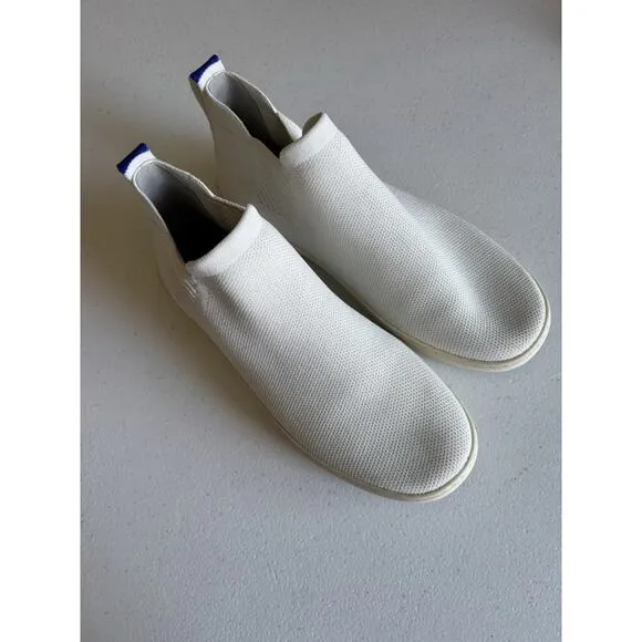 Rothy's Ankle Boots Shoes 7 Womens The Chelsea White Pull On