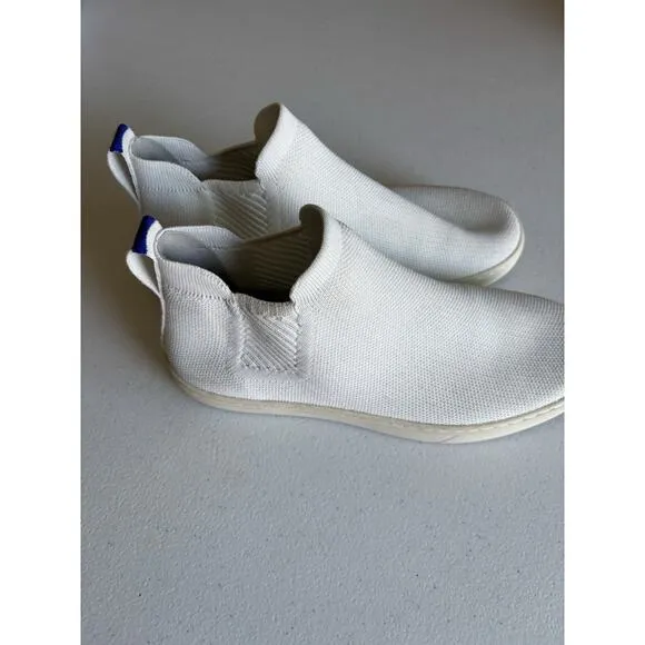 Rothy's Ankle Boots Shoes 7 Womens The Chelsea White Pull On