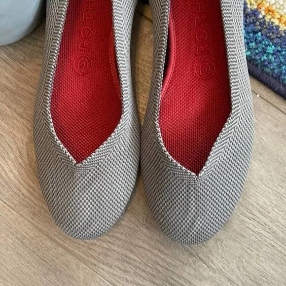 Rothy’s charcoal gray round toe size 12 flat woman’s shoes