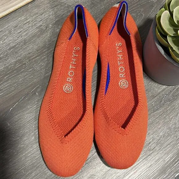 Rothys retired persimmon round toe size  6.5 woman’s flat shoes