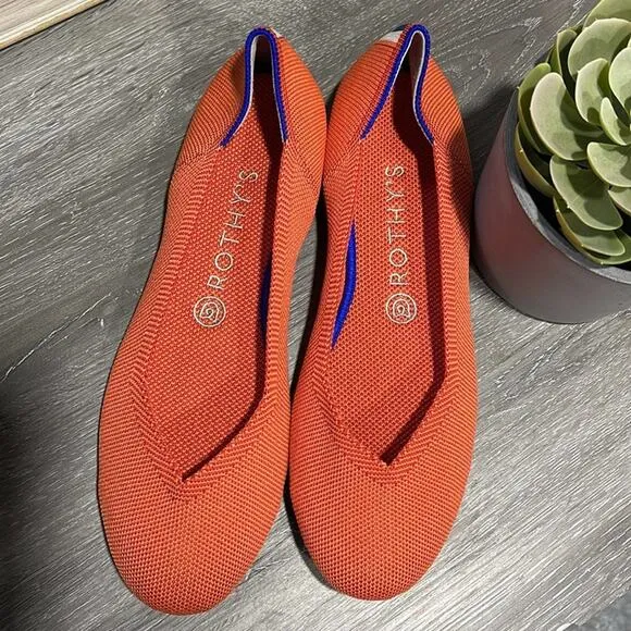 Rothys retired persimmon round toe size  6.5 woman’s flat shoes
