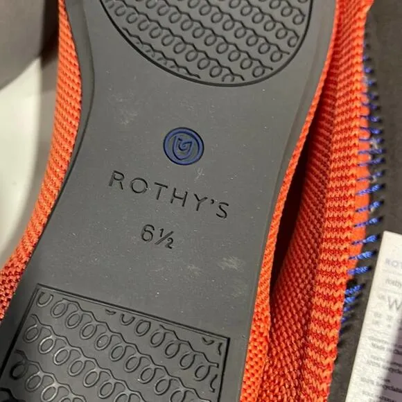 Rothys retired persimmon round toe size  6.5 woman’s flat shoes