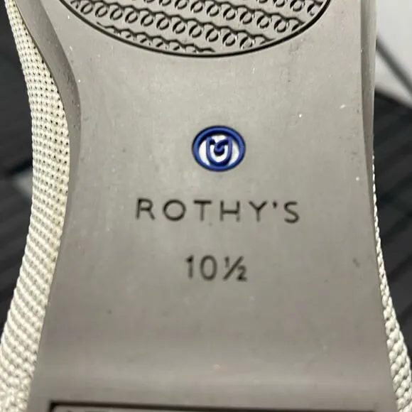 Rothys round toe size 10.5 light gray woman’s flat shoes