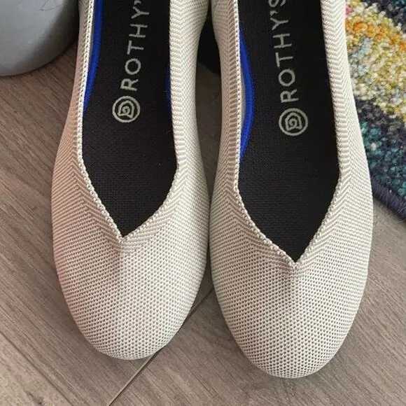 Rothys round toe size 10.5 light gray woman’s flat shoes