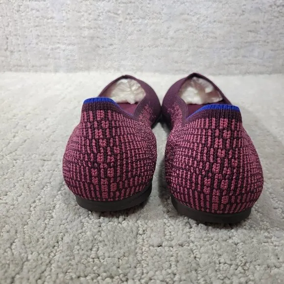Rothy's The Flat Fig Python Round Toe Ballet Slip On Shoes Women's Size 7.5, 8