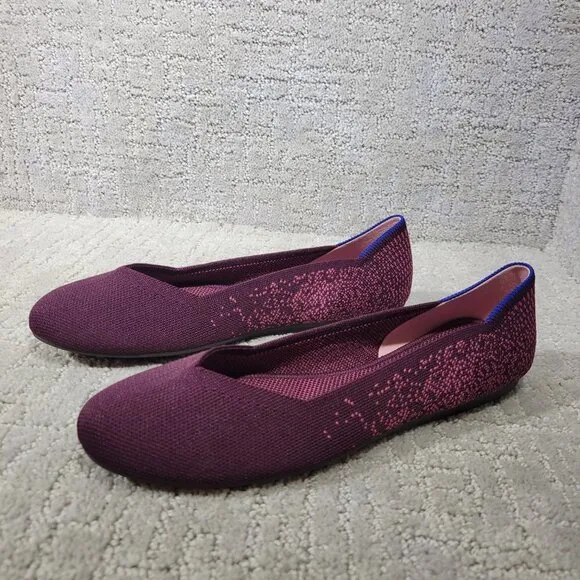 Rothy's The Flat Fig Python Round Toe Ballet Slip On Shoes Women's Size 7.5, 8