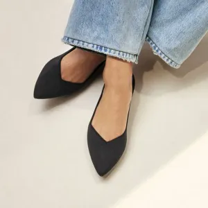 Rothy’s The Point Black Solid Flat Slip On Shoes Size 9.5
