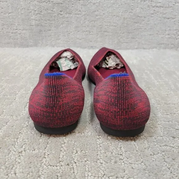 Rothys The Point Womens Size 9.5 Crimson Heather Pointed Toe Toe Slip on Shoes