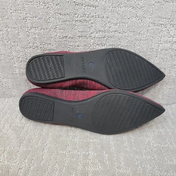 Rothys The Point Womens Size 9.5 Crimson Heather Pointed Toe Toe Slip on Shoes