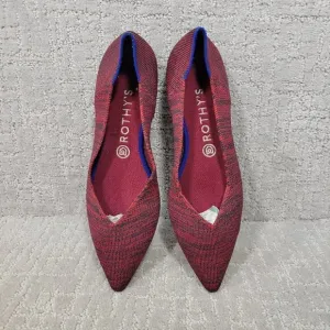 Rothys The Point Womens Size 9.5 Crimson Heather Pointed Toe Toe Slip on Shoes