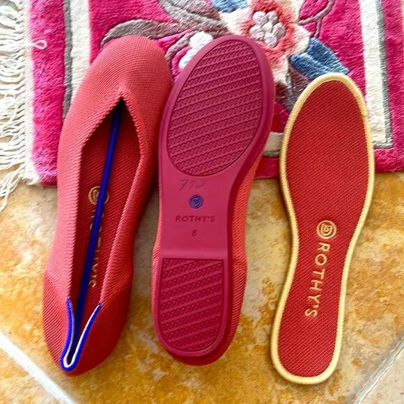 Rothys the round toe size 8 cooper woman’s flat shoes