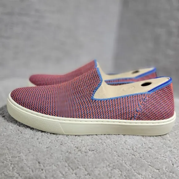 Rothy’s The Sneaker Women's Size 8 US Tangerine Triple Stitch Knit Slip On Shoes