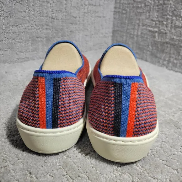 Rothy’s The Sneaker Women's Size 8 US Tangerine Triple Stitch Knit Slip On Shoes