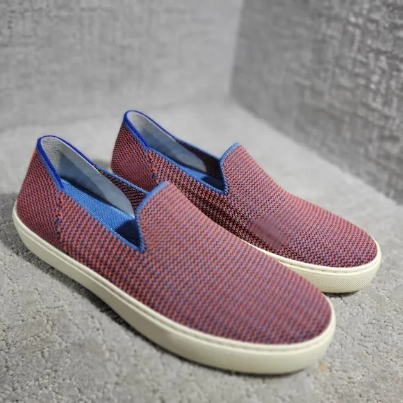Rothy’s The Sneaker Women's Size 8 US Tangerine Triple Stitch Knit Slip On Shoes