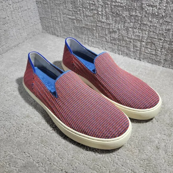 Rothy’s The Sneaker Women's Size 8 US Tangerine Triple Stitch Knit Slip On Shoes