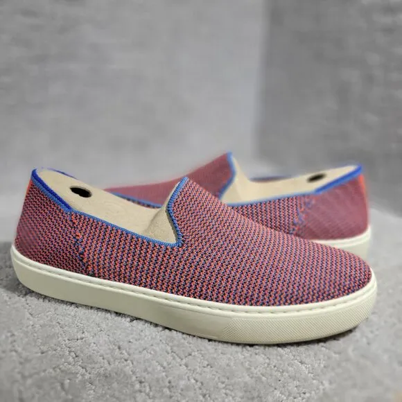Rothy’s The Sneaker Women's Size 8 US Tangerine Triple Stitch Knit Slip On Shoes