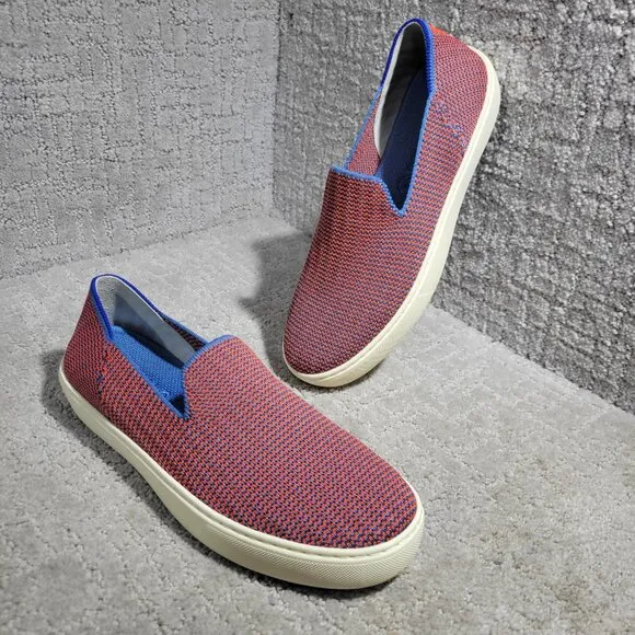 Rothy’s The Sneaker Women's Size 8 US Tangerine Triple Stitch Knit Slip On Shoes
