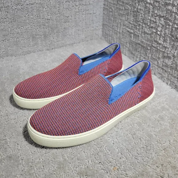 Rothy’s The Sneaker Women's Size 8 US Tangerine Triple Stitch Knit Slip On Shoes