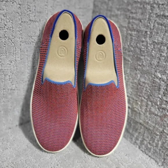 Rothy’s The Sneaker Women's Size 8 US Tangerine Triple Stitch Knit Slip On Shoes