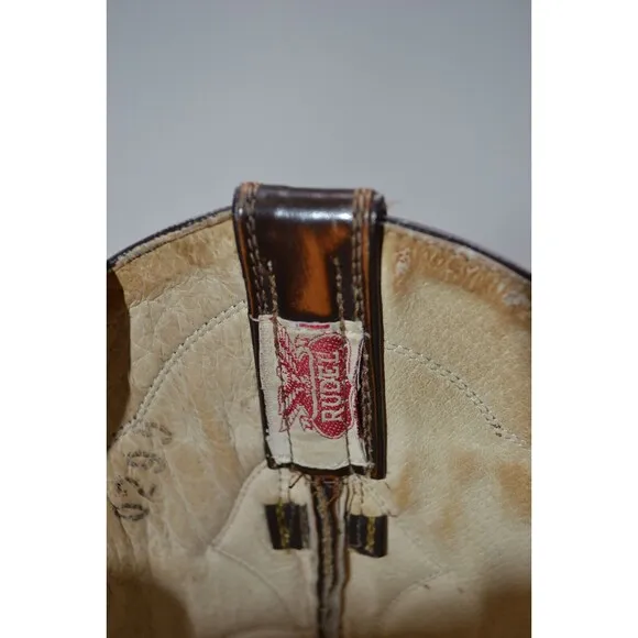 RUDEL BOTAS Brown Leather Western Boots Mens Size 8‎ Mexico Made Cowboy