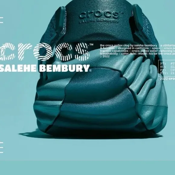 Salehe Bembury x Crocs Pollex Clog 'Tide' Men's Size 9  Slip-On Shoes. M/6. W/8