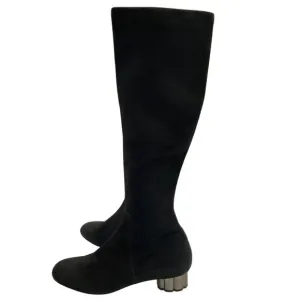 Salvatore Ferragamo Black Tall Suede Boots Size 6