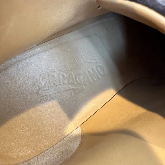 Salvatore Ferragamo Brown Suede Men’s Lace‎ up Boots.