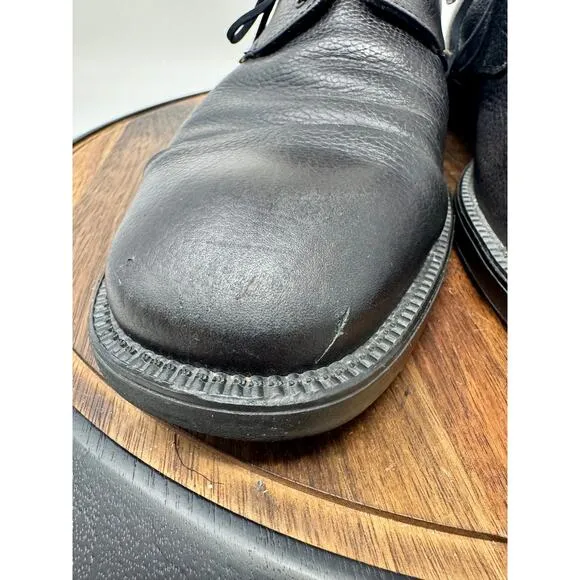Salvatore Ferragamo Classic Black Leather Lace Up Oxford Shoes Men's Size 11.5