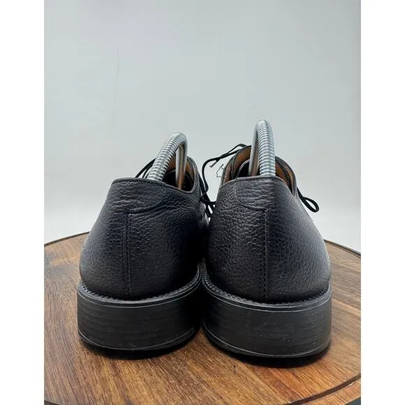 Salvatore Ferragamo Classic Black Leather Lace Up Oxford Shoes Men's Size 11.5